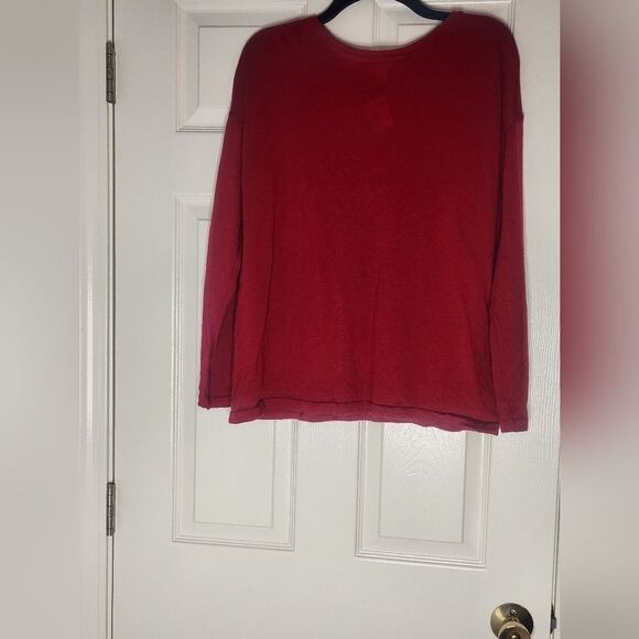J.Jill M Scarlet Red 100% MERINO WOOL Knit Longsleeve Women's Sweater - Picture 1 of 8